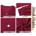 thumbnail image 6 of Fantaslook Tops for Women V Neck Long Sleeve Blouses Eyelet Casual Fall Shirts Trendy, 6 of 9