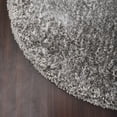 thumbnail image 4 of Rugsotic Carpets Hand Tufted Shag Polyester Eco-Friendly Area Rugs - 8'x8', Round, Gray White, Plain Solid Design, High Pile Handmade Anti Skid Rugs for Living Room, Bed Room K00111, 4 of 5