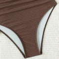 thumbnail image 4 of Bathing Suit Women New Women's Fashion Solid Color Matching Slim Jumpsuit Sports Surf Suit Swimsuit Style B-24 Brown M, 4 of 5