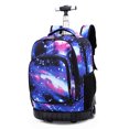 thumbnail image 2 of Rolling School Book Pack Multifunction Trolley Bags Luggage Wheels Backpack, 2 of 6