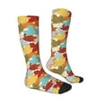 thumbnail image 4 of Lsque Fall Maple Leaves Printed Crew Socks Men's Women's LightWeight Thin Casual Calf Socks ,Knee High Socks,Cotton Socks, 4 of 9