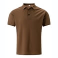thumbnail image 4 of Mens Knit Polo Shirt Short Sleeve Hollow Out Knit Shirt Texture Knitted Shirt Tops, 4 of 7