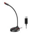 thumbnail image 1 of Miulika Microphone à Condensateur Mini USB/3,5 mm pour PC Ordinateur F12 Noir USB, 1 of 6