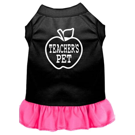 Black Pet Screen - Teachers Pet Screen Print Dress Black With Bright Pink Lg (14)