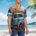 thumbnail image 2 of Lsque Rustic Vintage Truck Autumn pattern Hawaiian Shirt for Men, Unisex Summer Beach Casual Short Sleeve Button Down Shirts-3X-Large, 2 of 9