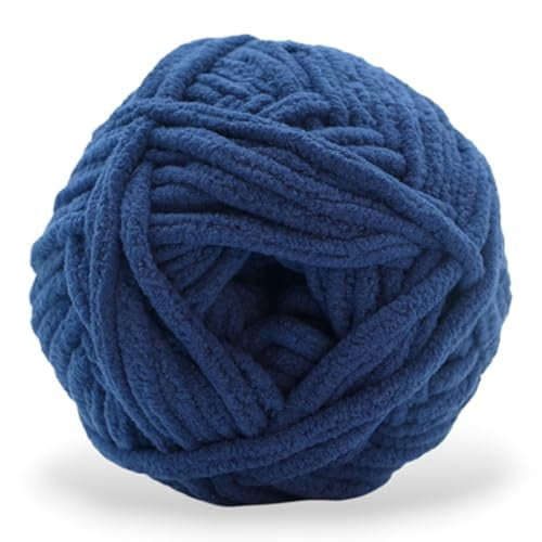 Size 6 Chenille Yarn 10.5oz/300g 192yds/210m, Navy Blue, Color 30