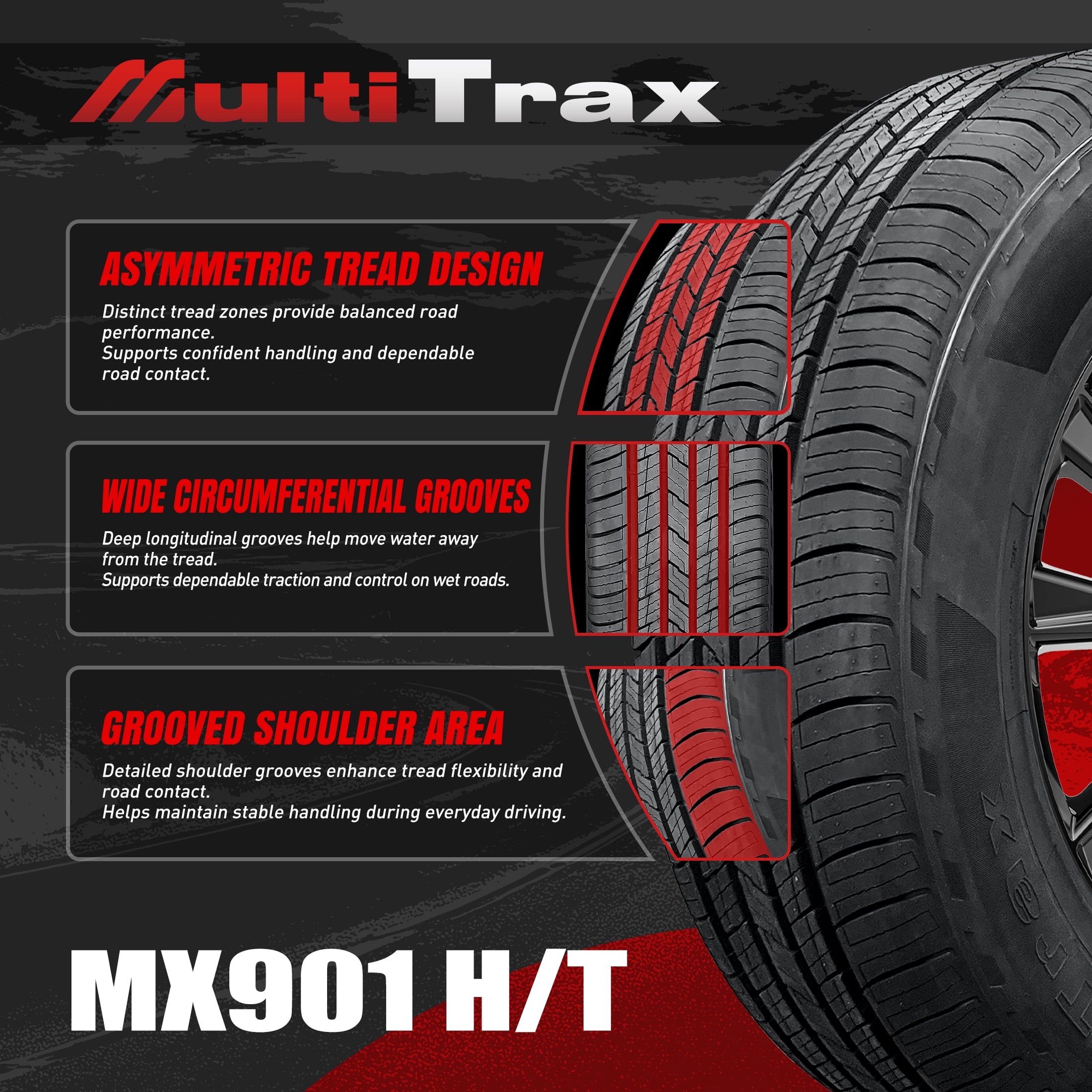 MultiTrax MX901 H/T 275/55R20 117H XL All Season Passenger Tire(Tire Only)