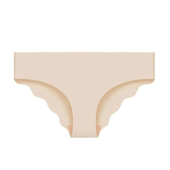 Rohuuque Women's Bikini Bottom Curvy Low Rise Comfort Panties Ice Silk Breathable Cheeky Underwear Solid Color Swimsuit Bottom Beige