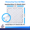thumbnail image 2 of Filter King 17.25x23.25x1 Air Filter | 4-PACK | MERV 8 HVAC Pleated A/C Furnace Filters | MADE IN USA | Actual Size: 17.25 x 23.25 x .75", 2 of 5