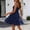 Navy, variant on Women's Casual Tennis Dress Short Dress with Ruffle Sleeveless Summer Style for Women Blue XXL