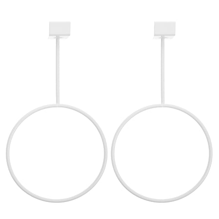 HOMEMAXS 2Pcs Mounted Basketball Holder Iron Balls Storage Rack Hats Display Rack for Displaying (White)