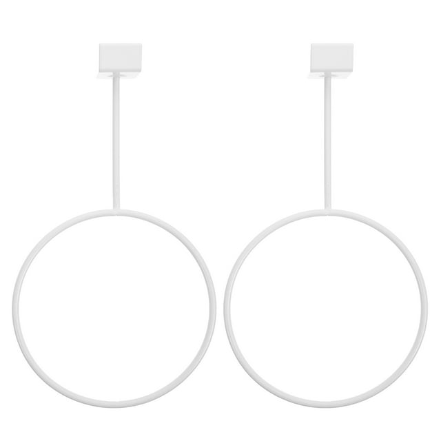 KAKOWELY Basketball Holder 2Pcs Mounted Basketball Holder Iron Balls Storage Rack Hats Display Rack for Displaying (White)9.84"X5.51"X1.18"