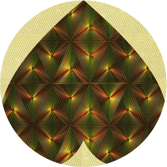 Ahgly Company Indoor Round Patterned Blood Night Red Area Rugs, 5' Round