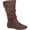 Brown Faux Suede, variant on Journee Womens Shelley-3 Wide Calf Round Toe Mid Calf Boots