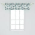 thumbnail image 2 of Ambesonne Floral Window Valance, Swirls Daisy Bouquet, 42" x 12", Sky Blue Grey Apricot, 2 of 3