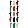 thumbnail image 2 of Jacques Moret Kid's Unisex Holiday Bundle Brick Mid-Crew Socks, 15-Pack, Sizes S/M & M/L, 2 of 5
