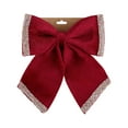 thumbnail image 4 of hulanddfd Christmas Tree Bows, 9.65"x7.87" Red Christmas Bows Xmas Hanging Decoration for Xmas Tree Wreath and Wedding Party Holiday Decor, 4 of 5