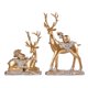 thumbnail image 2 of Figuras nórdicas para amantes de los renos, obras de arte decorativas con detalles de animales, 2 estatuas de ciervo Dorado, 2 of 8