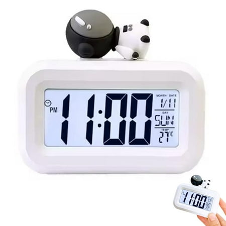 LED Digital Alarm Clock - Mini Automotive Small Digital Clock Battery Operated for Desktop Nightstand Pocket Car Truck Dashboard & Vent