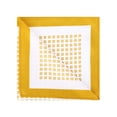 thumbnail image 4 of INSPIRE CHIC Men's Pocket Squares Checkered Print Silky Handkerchief with Solid Trim Yellow One Size, 4 of 4
