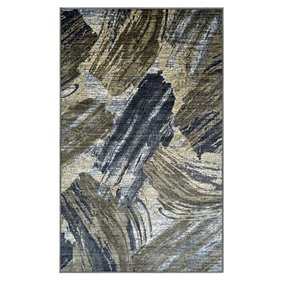 Superior Xander Abstract Indoor Area Rug, 8' x 10', Brown/ Beige