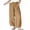 Khaki Pants for Women _e, variant on Women's Drawstring Pants with Elastic Cuffs Casual Trousers for Street Fashion Beige L