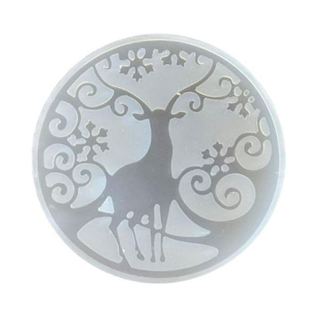 Posavasos navideños, modelo de resina epoxi, modelo de artesanía, fabricación de resina decorativa, modelo de silicona, exhibición para oficina, fiest Estilo D