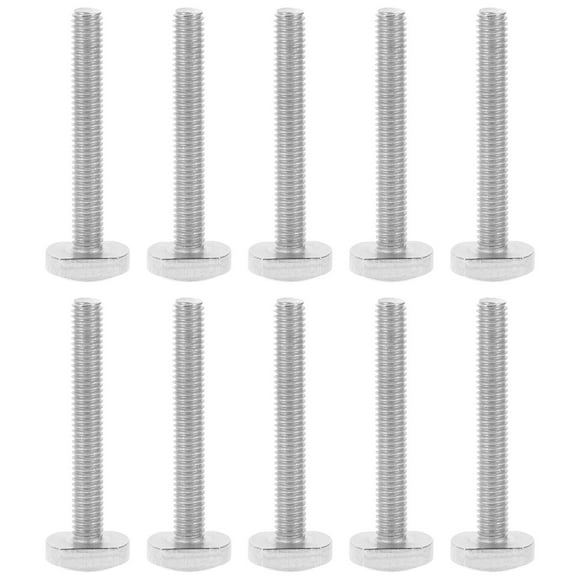 Shisuyan fully thread hexagon bolts T Track Bolt Stainless Steel Woodworking Tools T-shape 10pcs