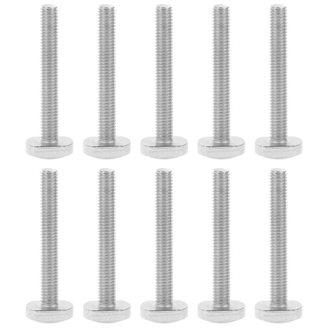 Shisuyan fully thread hexagon bolts T Track Bolt Stainless Steel Woodworking Tools T-shape 10pcs