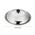thumbnail image 3 of relayinert Visualized Stainless Steel Cookware Pot Lid For Easy Cleaning Sturdy And Durable Frying Pans Lid 28cm, 3 of 6