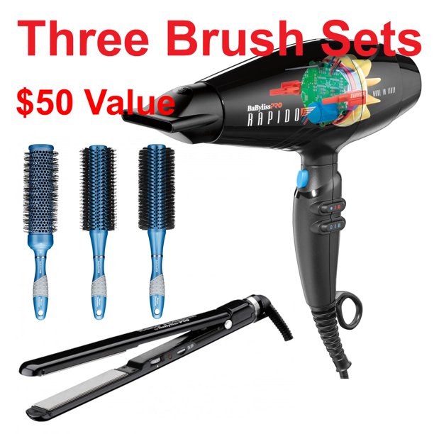 BaBylissPRO BaByliss Pro Rapido BF7000 Hair Dryer & Nano Titanium 1