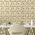 thumbnail image 2 of Ambesonne Vintage Botanical Peel & Stick Wallpaper for Home, Grunge Leaves, 13"x72", Pale Khaki and Brown, 2 of 5