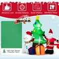 thumbnail image 4 of Patiojoy 6.5FT Christmas Inflatable Tree Decoration Blow-up Xmas Tree with Santa Claus Snowman and Gift Boxes Built-in LED Lights Sandbag Stakes & Ropes, 4 of 10
