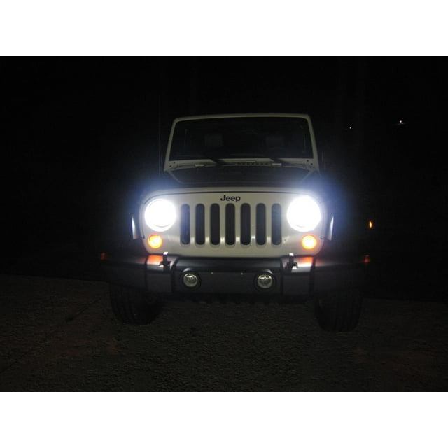 For Jeep Wrangler JK Bright White Light Bulbs for Head Lamps