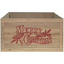 Dyno Seasonal Solutions 105249 20 x 11 in. Merry Christmas Stand Cover, Wood Veneer Finish