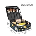 thumbnail image 3 of FORMRS Travel Makeup Bag Large Capacity Train Case Cosmetic Organizer with Adjustable Dividers, Lemon Flowers, 3 of 8
