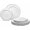 I. Imperial White & Silver Rim, variant on " OCCASIONS " 50 Plates Pack (25 Guests)-Heavyweight Wedding Party Disposable Plastic Plate Set -(25x10.5'' Dinner + 25x8'' Salad/Dessert) (Imperial in White & Silver Rim)