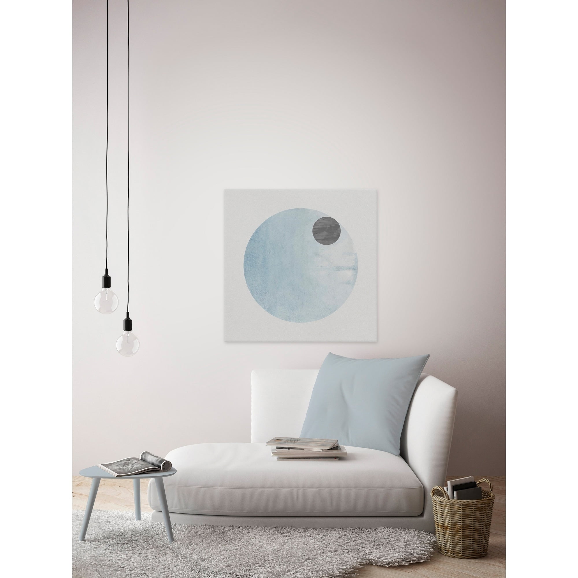 Dark in the Blues Painting Print on Wrapped Canvas