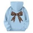 thumbnail image 6 of Ruyang Teen Girls Oversized Pullover Hoodies Leopard Bow Graphic Hooded Sweatshirts Spring Cute Trendy Sweater Pocket, 6 of 8