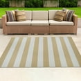 thumbnail image 6 of Couristan Afuera Yacht Club 3'11" x 5'7" Butterscotch and Ivory Stripe Outdoor Rectangle Rug, 6 of 10
