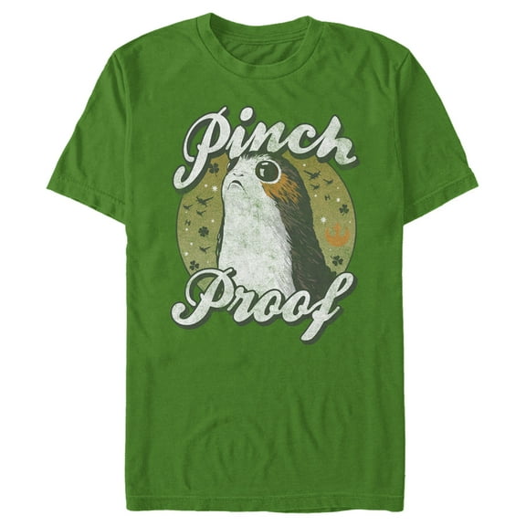 Men's Star Wars The Last Jedi Porg St. Patrick's Day Pinch Proof Graphic Tee Kelly Green 3X Large