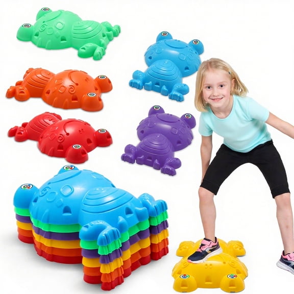 6pcs Stepping Stones for Kids,  Non-Slip Toddler Stepping Stones, Sensory Stepping Stones for Promoting Toddler's Balance & Coordination Skills, Stepping Stones for Toddlers 3-5