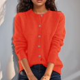 thumbnail image 6 of Womens Cropped Knit Cardigan Long Sleeve Button Up Top Breathable Fabric Sweater Jackets For Spring Fall Winter Outfits, 6 of 9