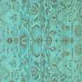 thumbnail image 1 of Ahgly Company Indoor Square Abstract Light Blue Modern Area Rugs, 7' Square, 1 of 4