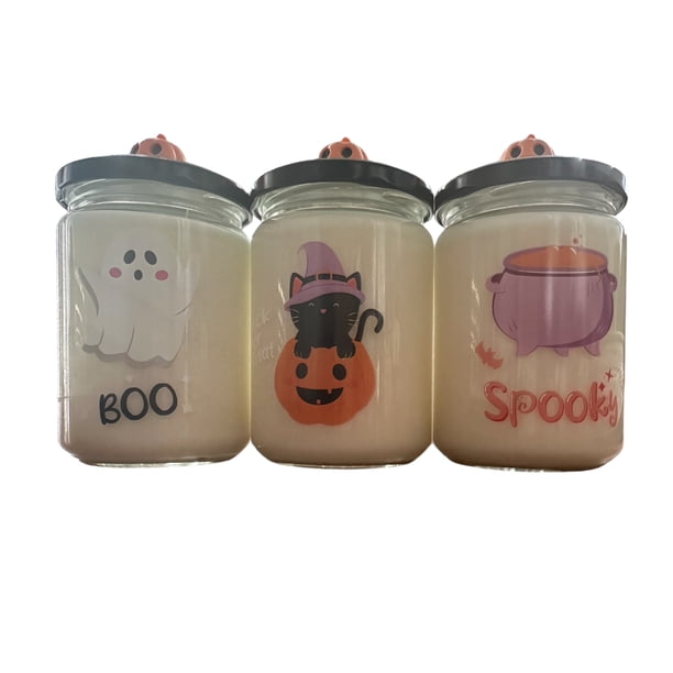 VELA AROMATICA DE CERA DE SOYA EDICION ESPECIAL DE HALLOWEEN