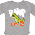 thumbnail image 4 of Inktastic RAWR I'm 2 Baby Tyranosaurus Rex Boys or Girls Long Sleeve Baby Bodysuit, 4 of 5