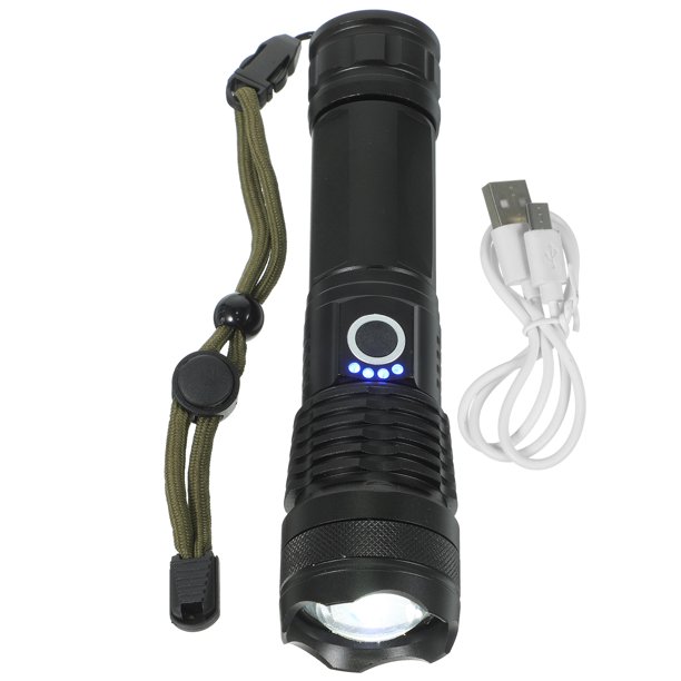 Luz de campamento LED de 1 PC Luz de campamento recargable Linterna de lámpara para acampar Linterna de resplandor al aire libre (negro)
