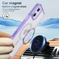 thumbnail image 4 of ELEHOLD Case for iPhone 16, Shockproof Magnetic Clear Case for Wireless Charging,Raised Edges for Camera & Screen Protection,Purple, 4 of 9