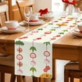 thumbnail image 5 of Spring Floral Table Runner 48 Inches, Green Botanical Summer Flower Birds Bed Runner Dresser Scarves Tabletop for Indoor Outdoor Parties/Ceremony/Banquet, 13" x 48", 5 of 9