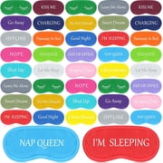 40 Pcs Funny Sleep Eye Mask Soft Night Mask Bulk for Sleeping Blackout Blindfolds with Adjustable Strap for Women Men Kids Nap Meditation Party Travel Gifts Favors(Colorful)
